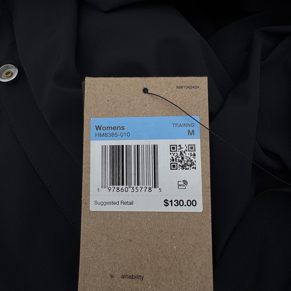 NWT Nike Women's 24 7 Perfect Stretch Dri FIT Med BlackTraining Exercise Shirt - Picture 8 of 9